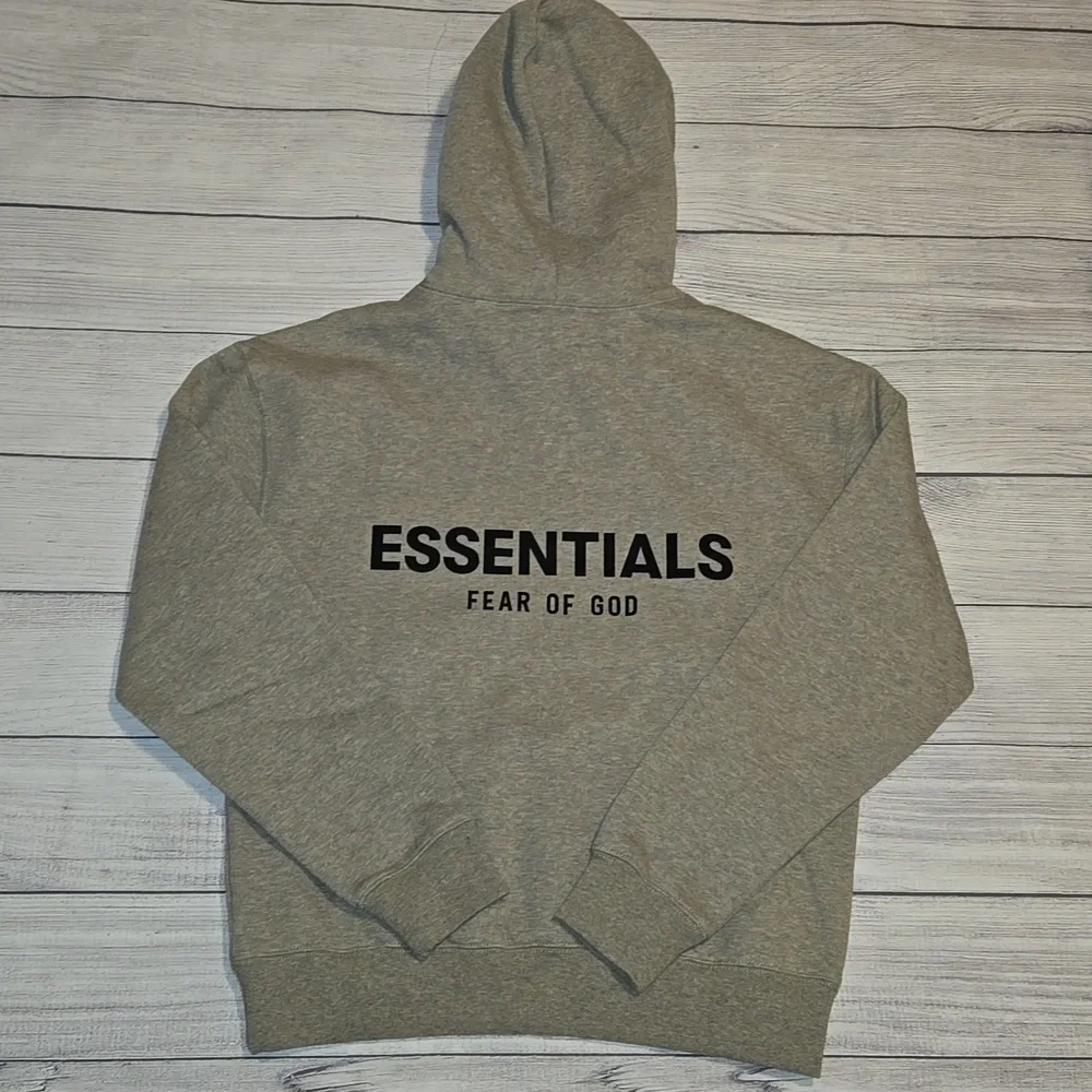 Essentials Fear of God Men's Fleece Pullover Hoodie Dark Oatmeal Size XS NWT - Picture 2 of 12